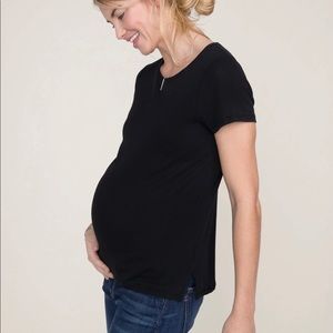 Hatch maternity t shirt black size 0